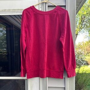 Prana Red Long Sleeve Sweatshirt